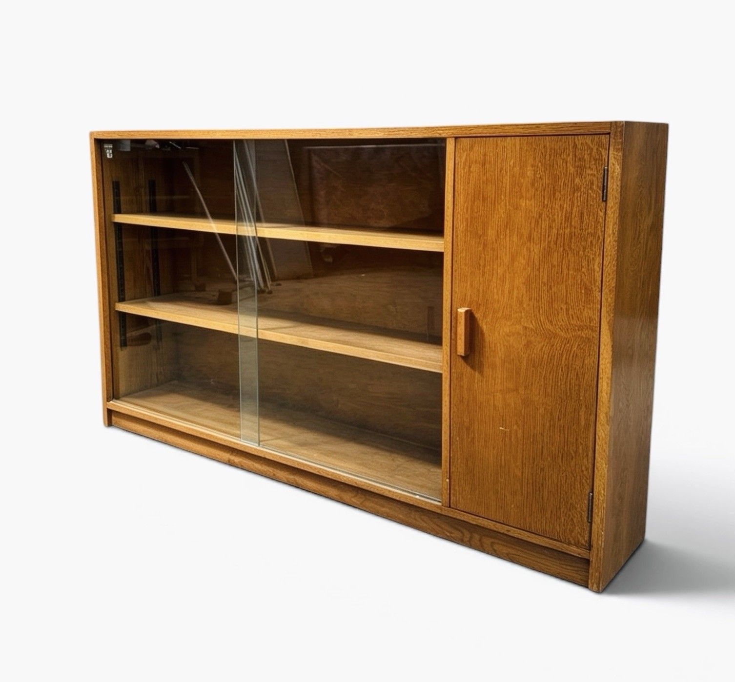 Antique Art Deco Solid Oak Phoenix Gallery Bookcase Cabinet C1930s Super Quality photo 395.0