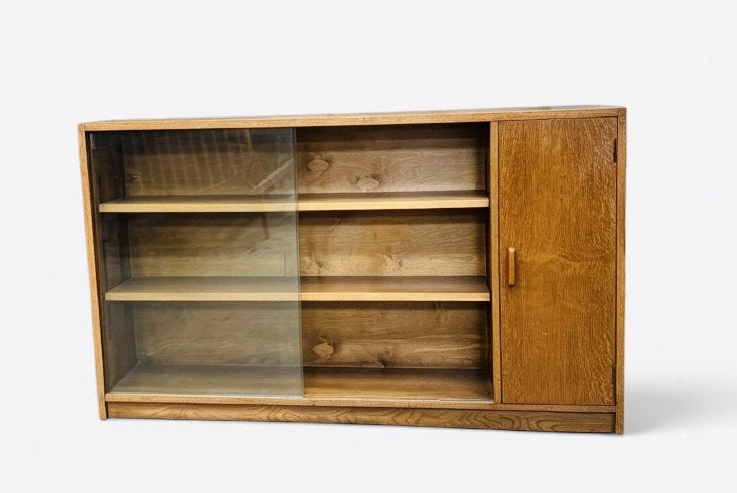 Antique Art Deco Solid Oak Phoenix Gallery Bookcase Cabinet C1930s Super Quality photo buy