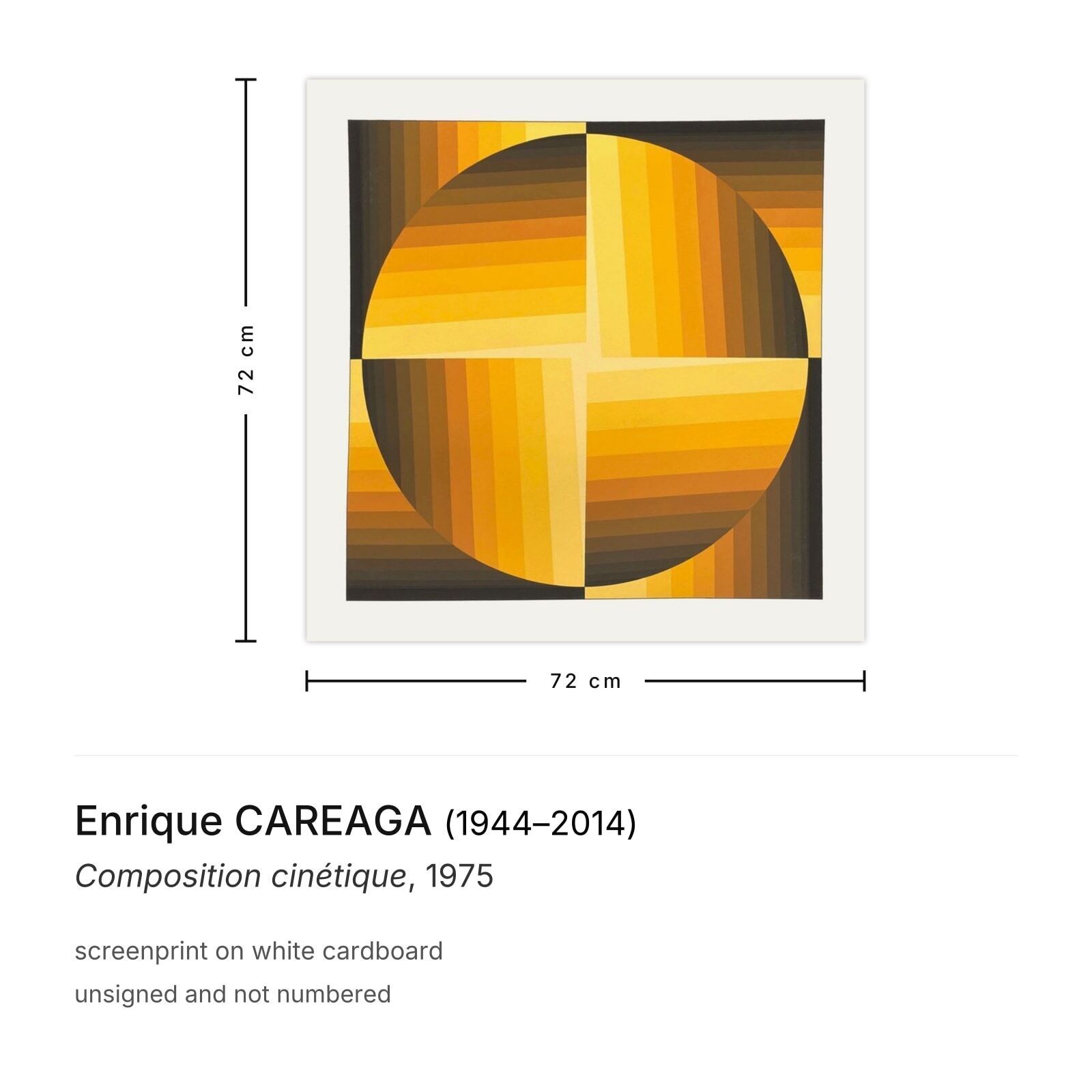 Enrique Careaga Zeefdruk Composition Cinétique 1975 photo furniture