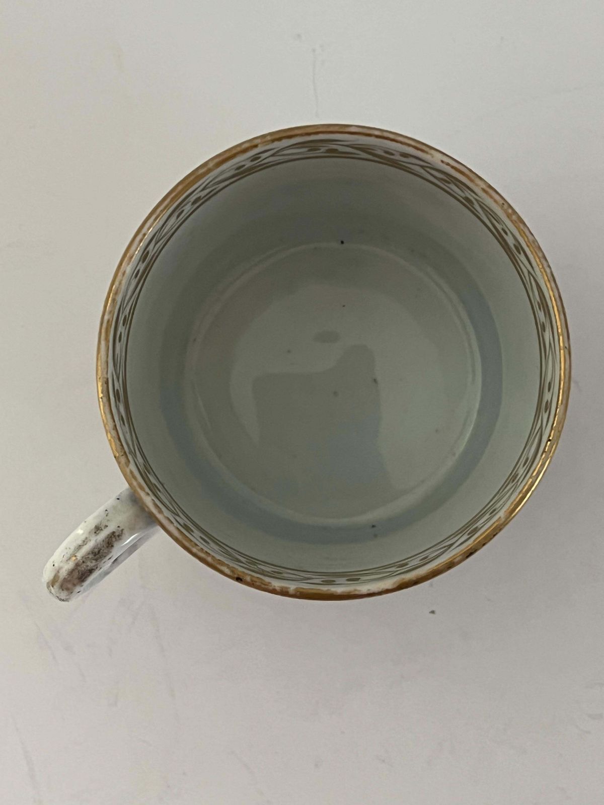 Georgisch porseleinen koffiekopje, Minton of New Hall, goud op blauw, ca. 1810 photo buy