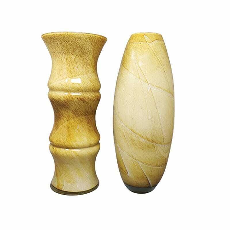 Paire de vases en verre de Murano, par Enrico Coveri, années 1970. Made In Italy