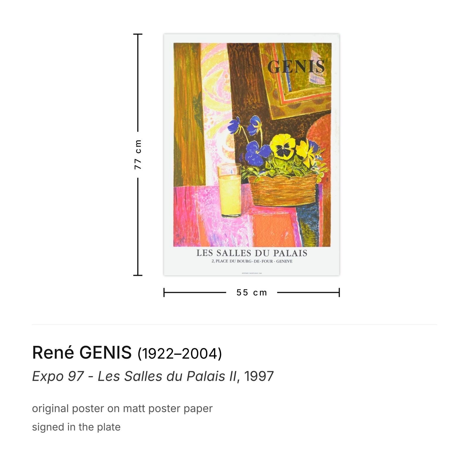 René Genis Poster Expo 97 Les Salles Du Palais II photo furniture