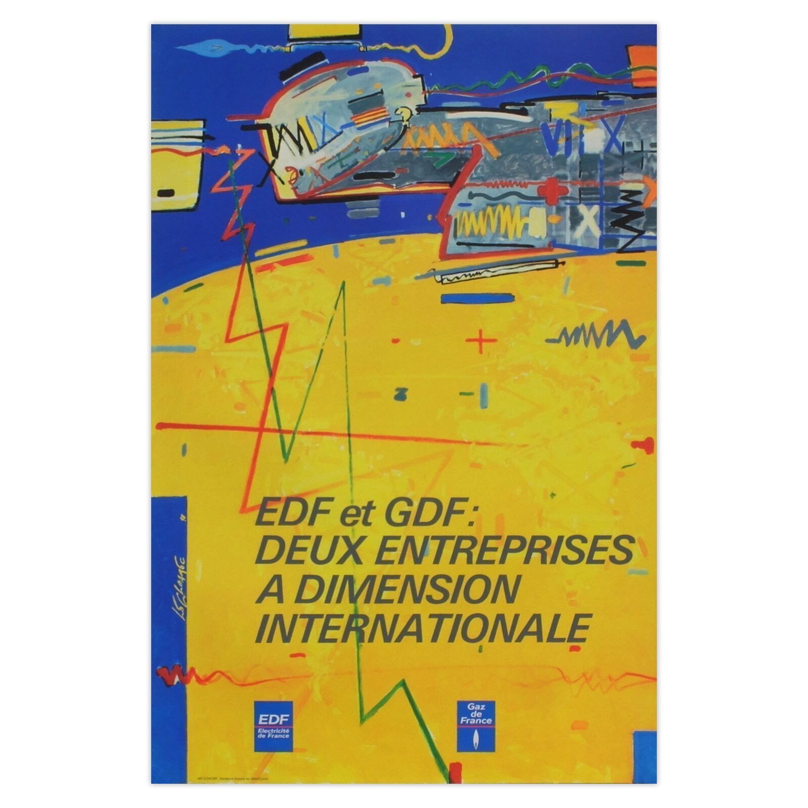 Gérard Le Cloarec Poster Edf Gdg 1990