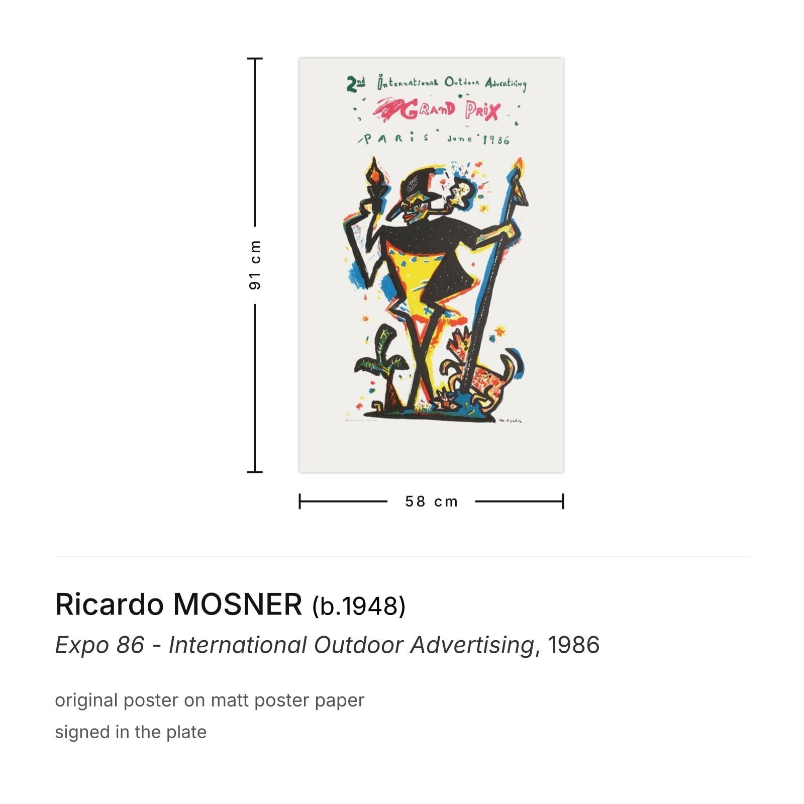 Ricardo Mosner Poster Expo 86 International Outdoor Advertising photo furniture
