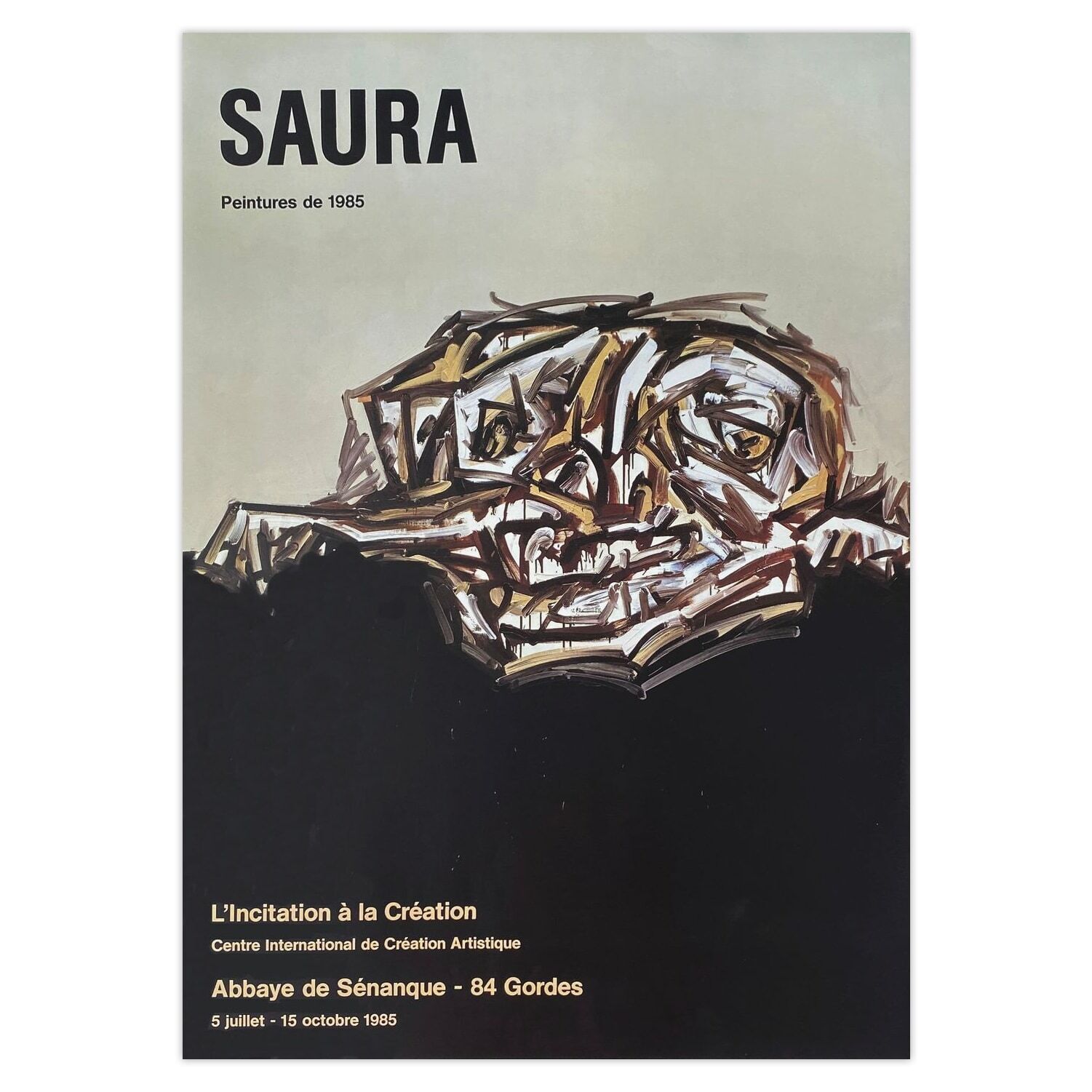 Antonio Saura Poster Expo 85   Abbaye De Senanque   Gordes