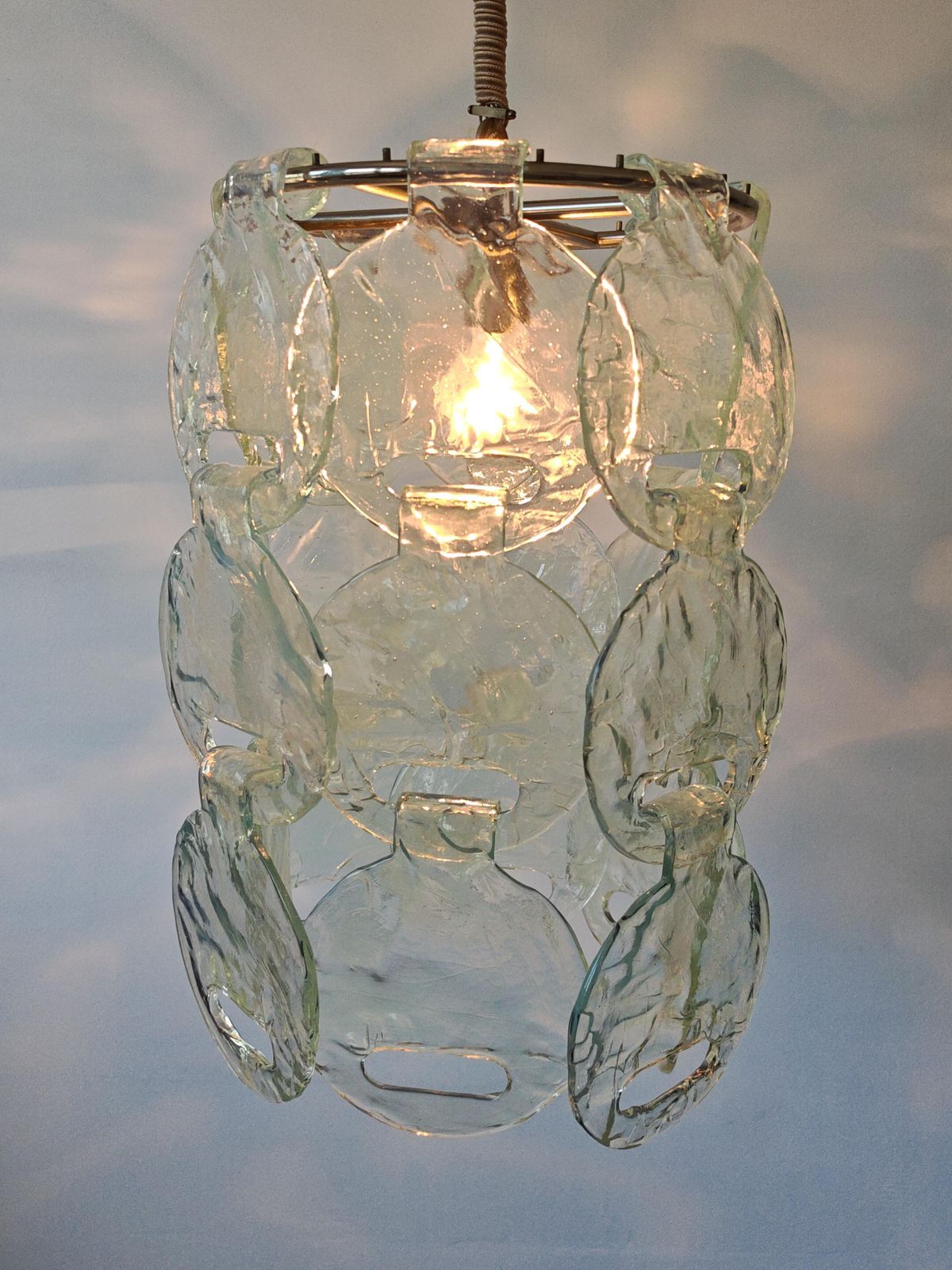 Murano Glazen Kroonluchter van Carlo Nason voor AV Mazzega, Italië ca. jaren 1970 photo for sale