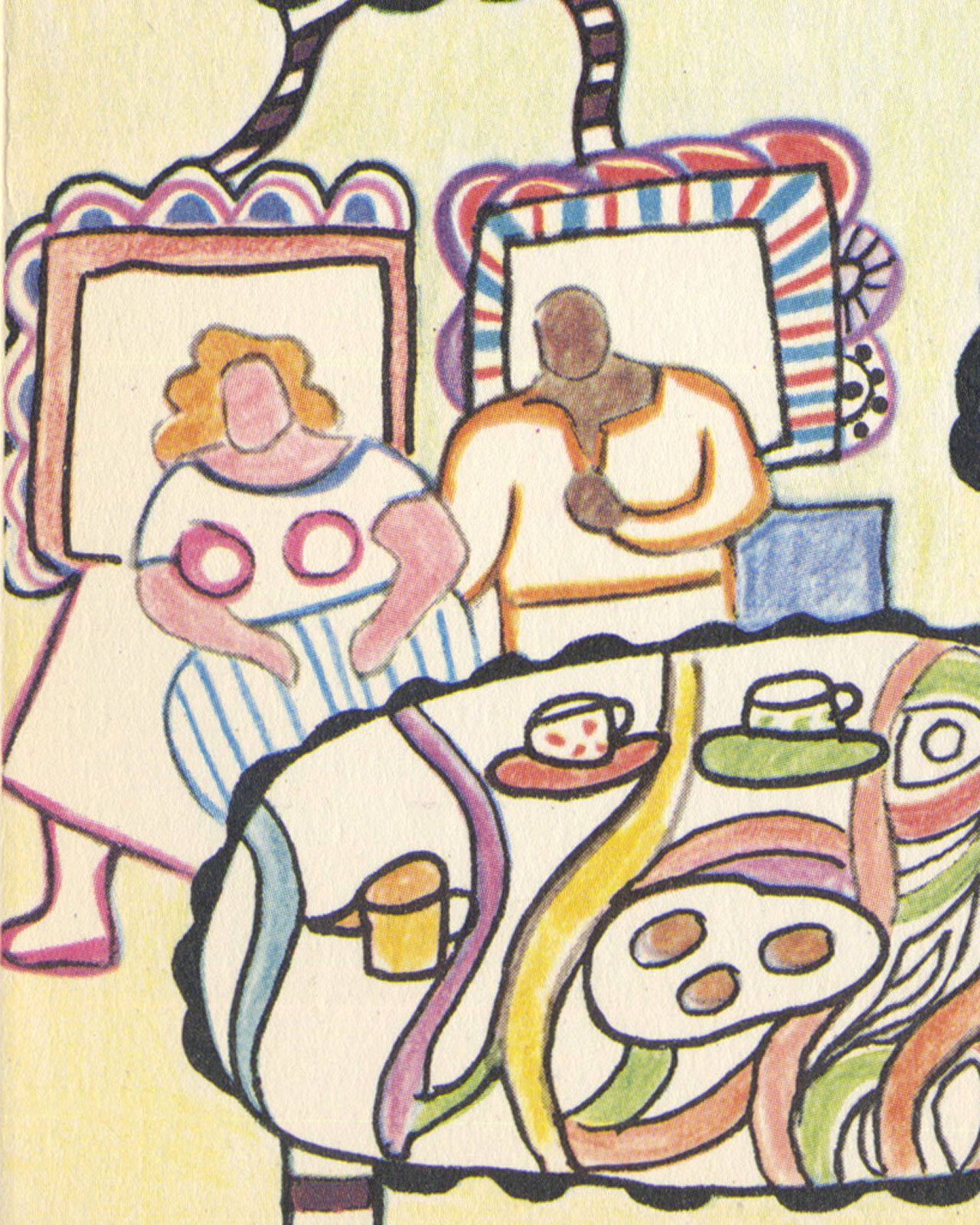 Zeldzaam lithografisch diptiek van Niki de Saint Phalle photo furniture