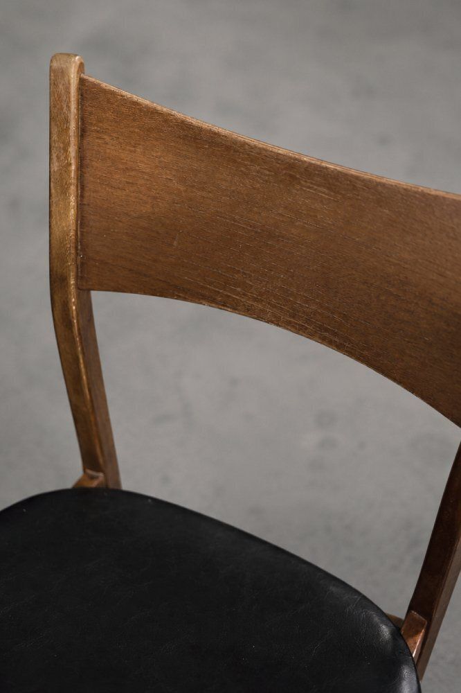Mid-Century Scandinavisch Modern eetkamerstoelen in beuk en teak, jaren 1960, set van 4 photo 1922.0