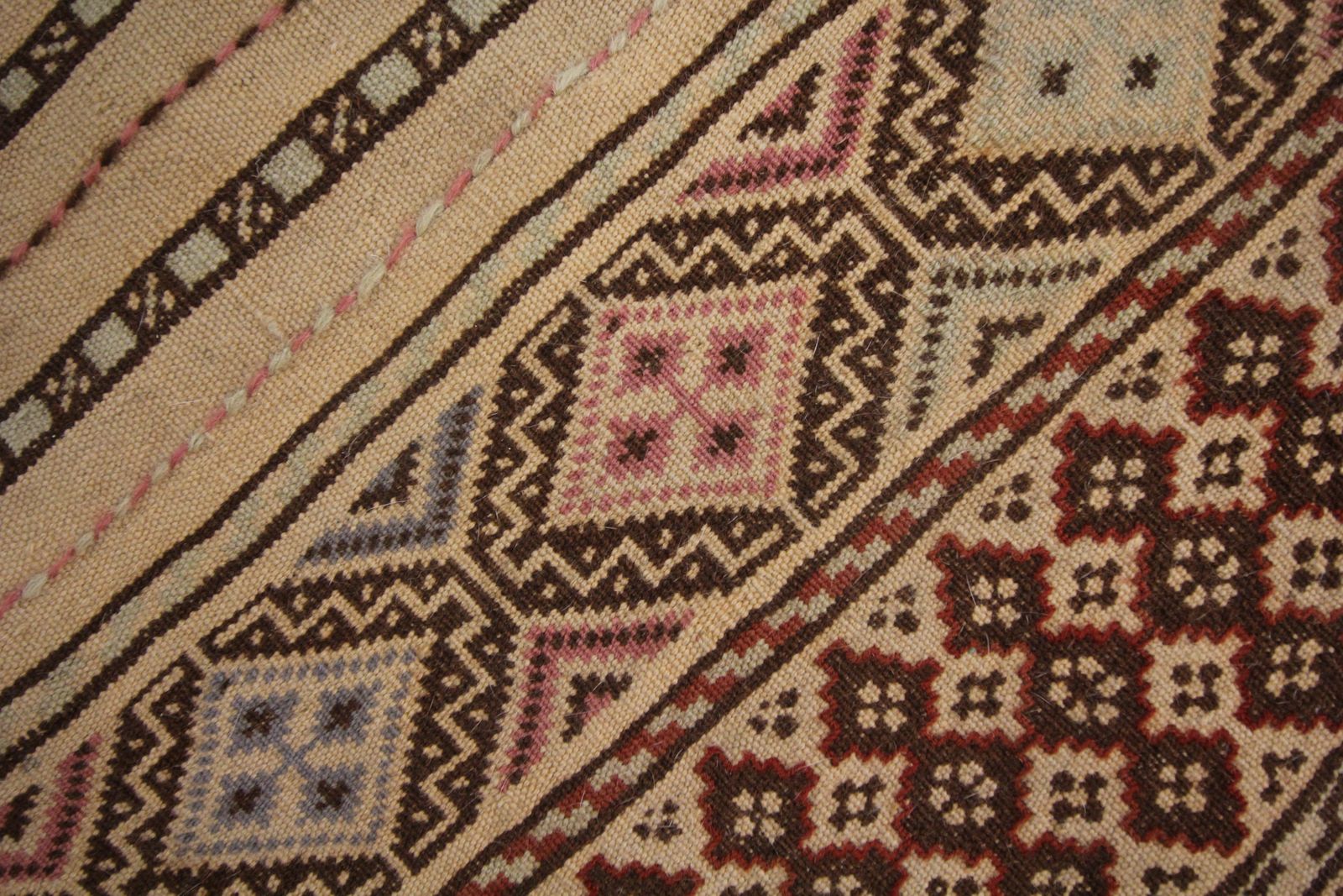 photo furniture Old Brown Sumak Rug Handmade Flat Woven Oriental Antique Area Rug
