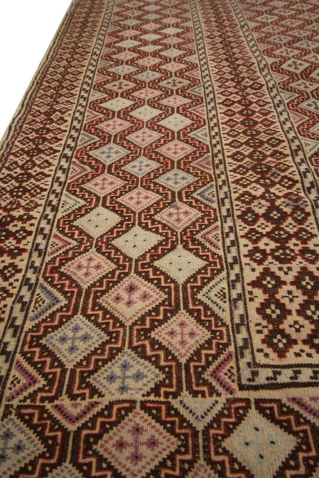 photo for sale Old Brown Sumak Rug Handmade Flat Woven Oriental Antique Area Rug