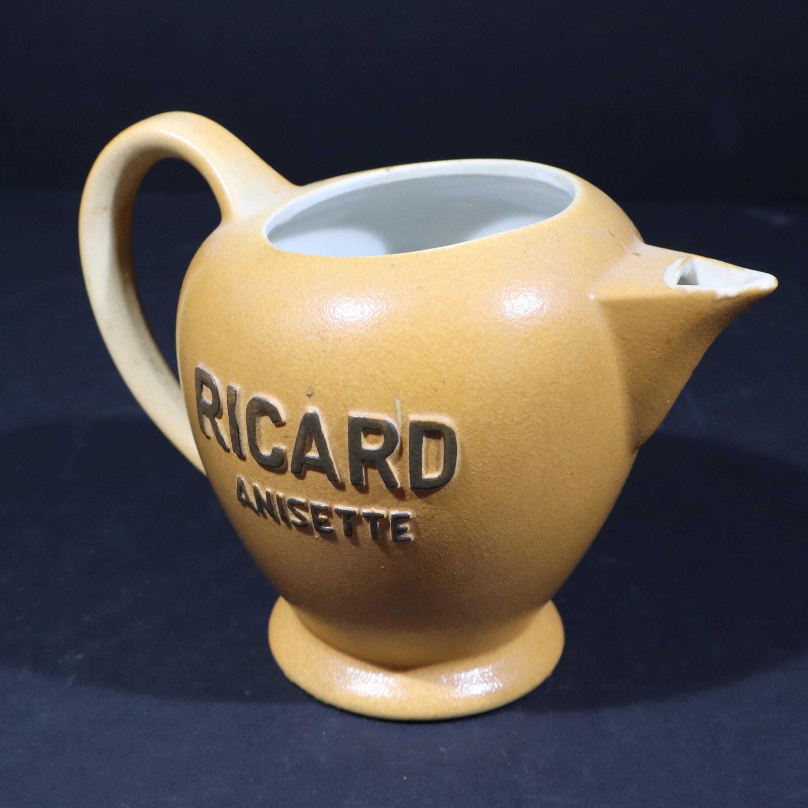 Vintage French Ricard Anisette Pitcher In Stoneware