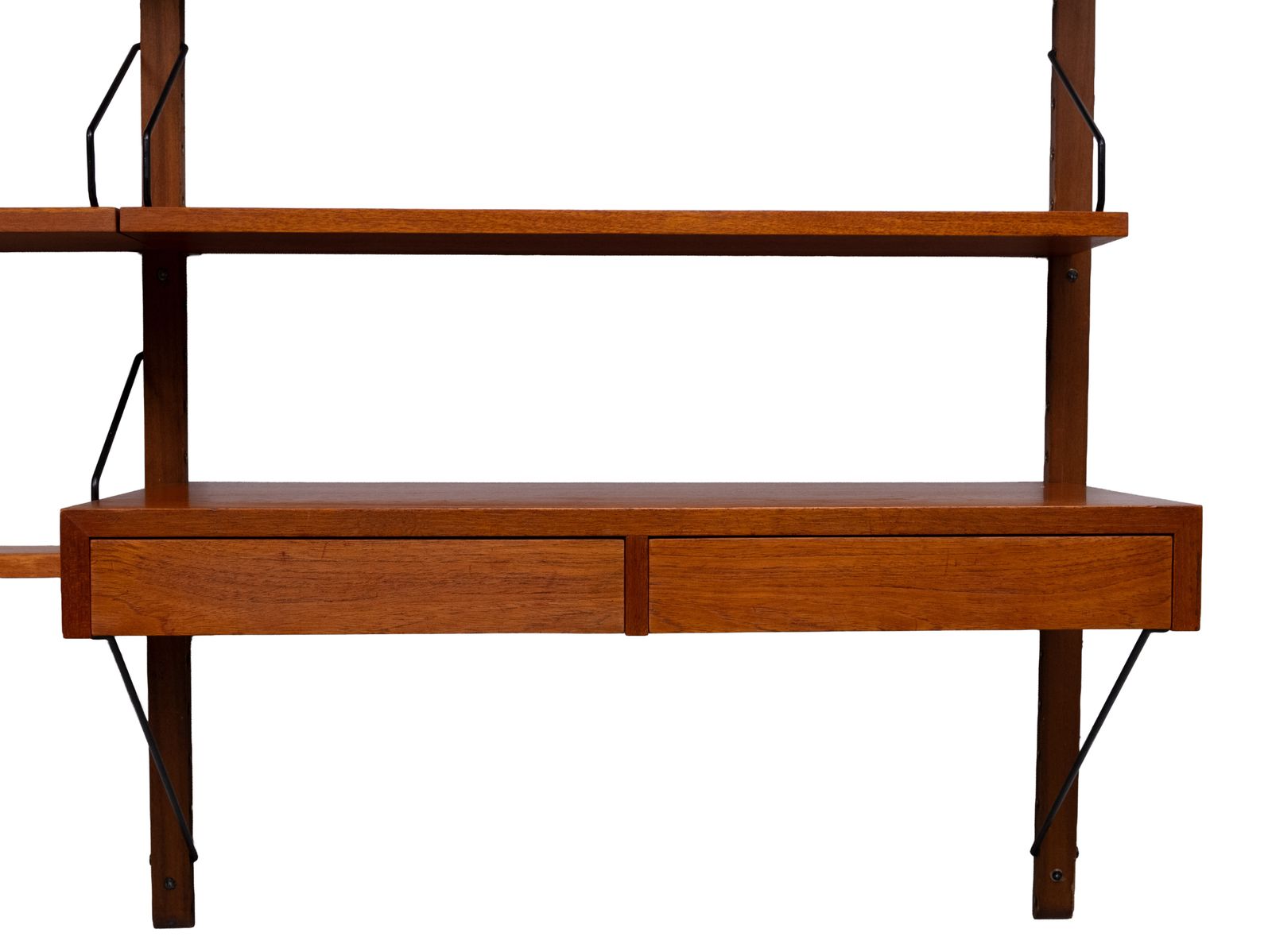 Furniture Poul Cadovius Vintage 1960s Royal Teak Wall System With 4 Cabinets photo