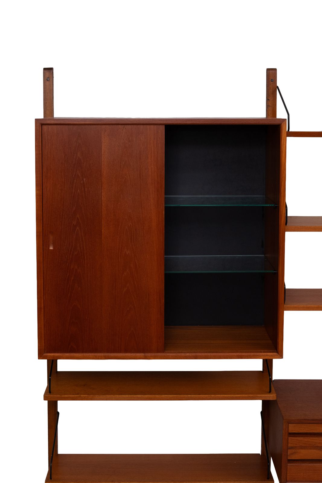 photo buy Poul Cadovius Vintage 1960s Royal Teak Wall System With 4 Cabinets