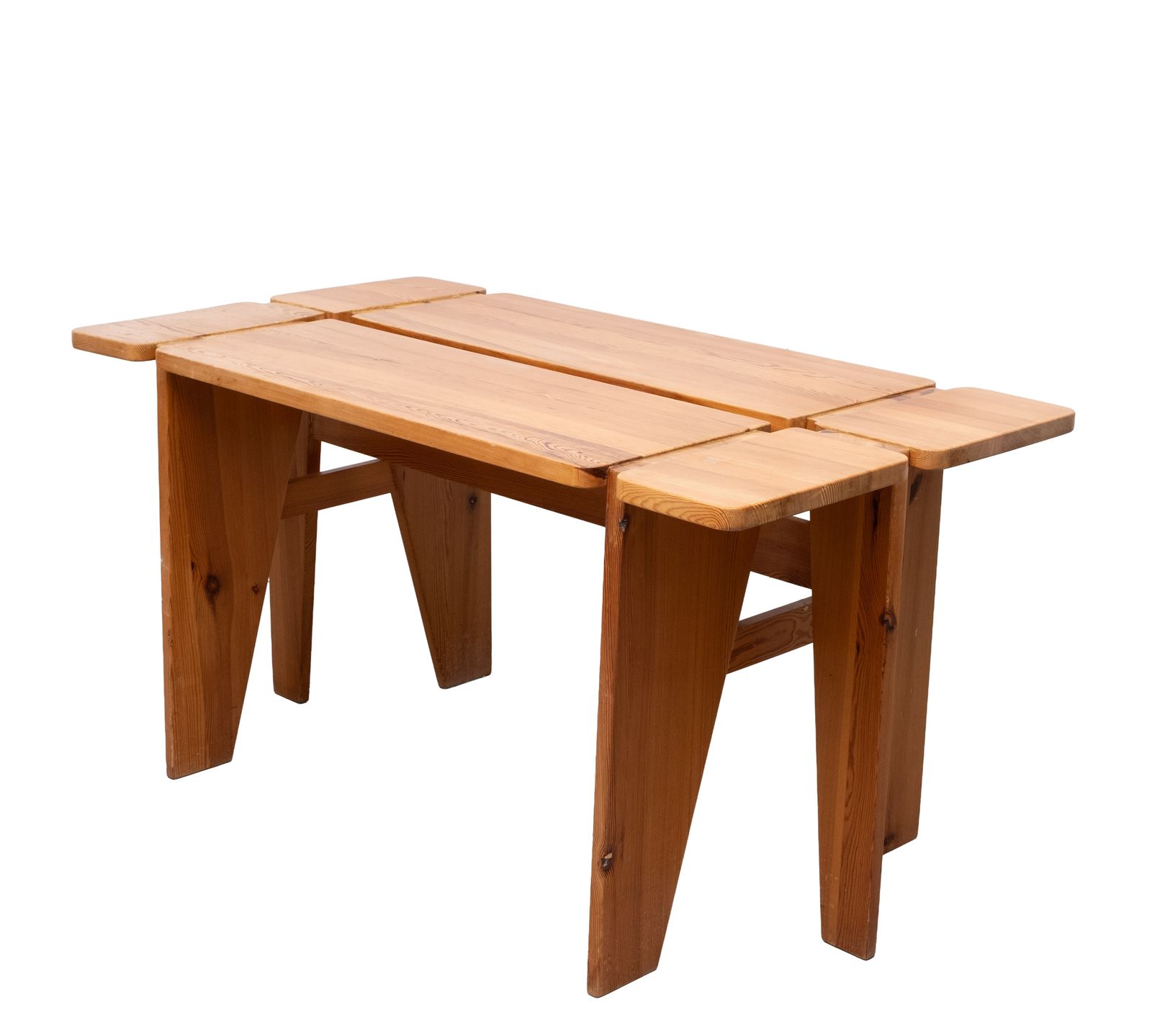 Unieke Rauni Peippo Apila grenenhouten tafel, Finland 1960