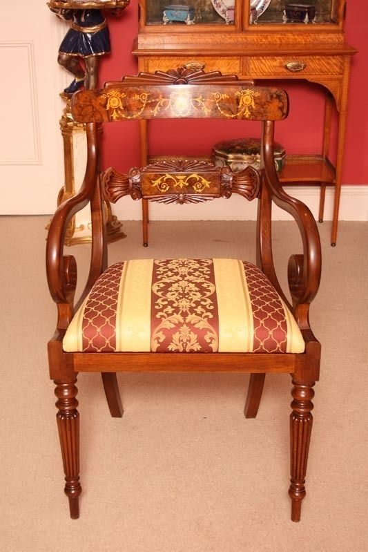 Huge Bespoke Marquetry Dining Table 16 Chairs Extending Walnut photo vintage
