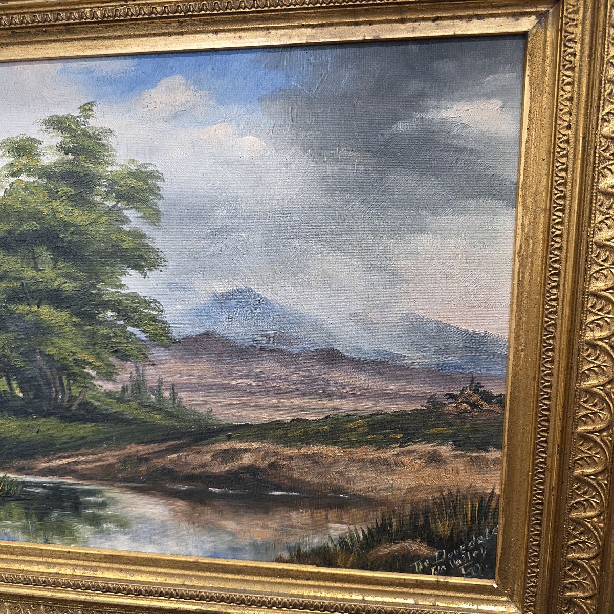 Old Painting Titled The Dovedale, From Around 1900 photo Art