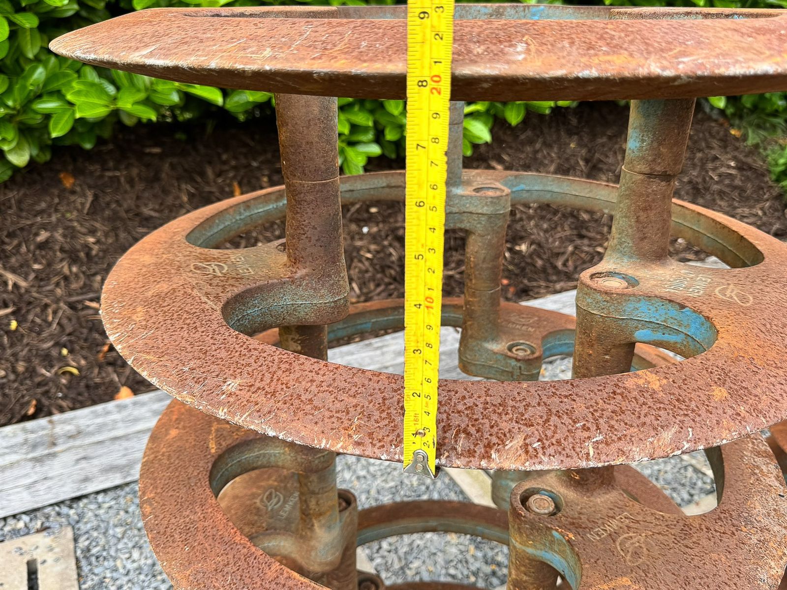 Garden Decor Pair Of Large Scale Reclaimed Cast Iron Garden Ornaments Planters Or Water Feature Elements photo
