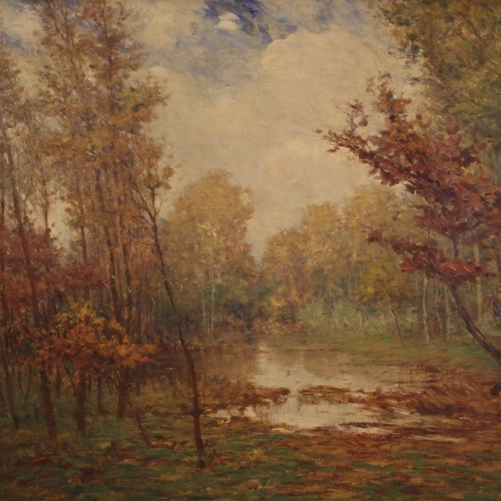 Grand paysage signé et daté 1940 photo 1750.0