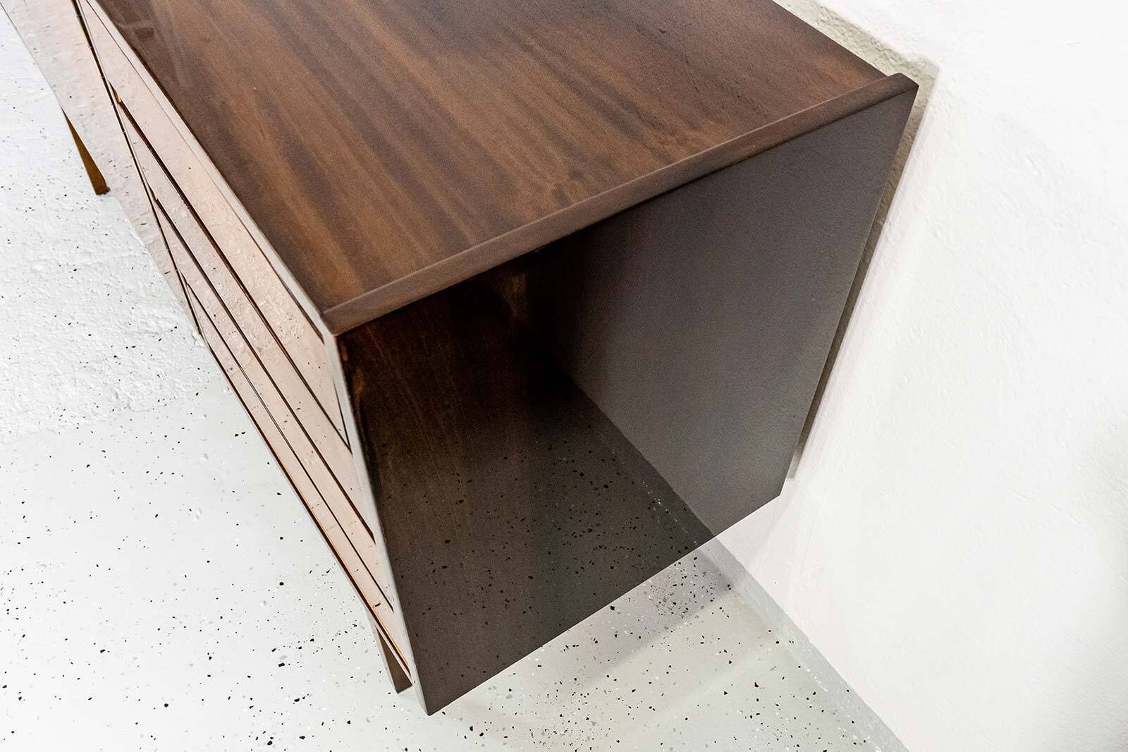 Mid-Century Hoogglans Walnoot Dressoir van S. Albracht, Polen, 1972 photo vintage
