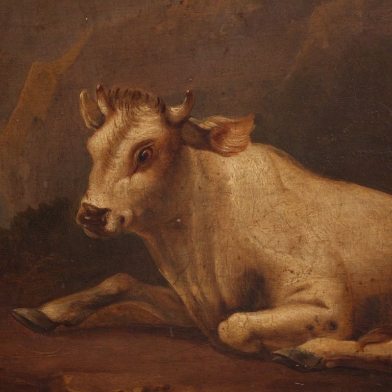 Tableau d'époque XIXe siècle, paysage bucolique photo vinterior