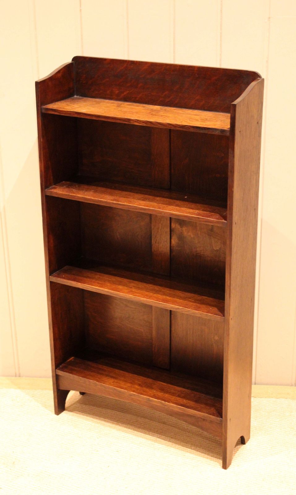 Small Oak Open Bookcase photo vintage