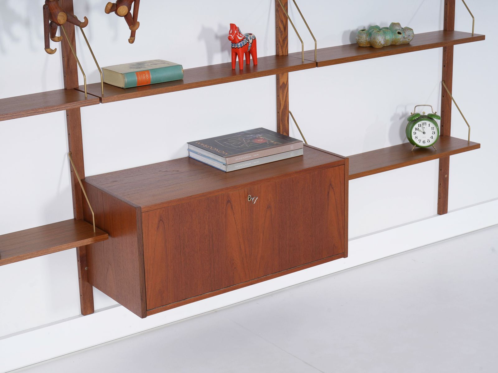 Teakhouten modulaire wandkast, Deens design, jaren 1970, gemaakt in Denemarken photo for sale