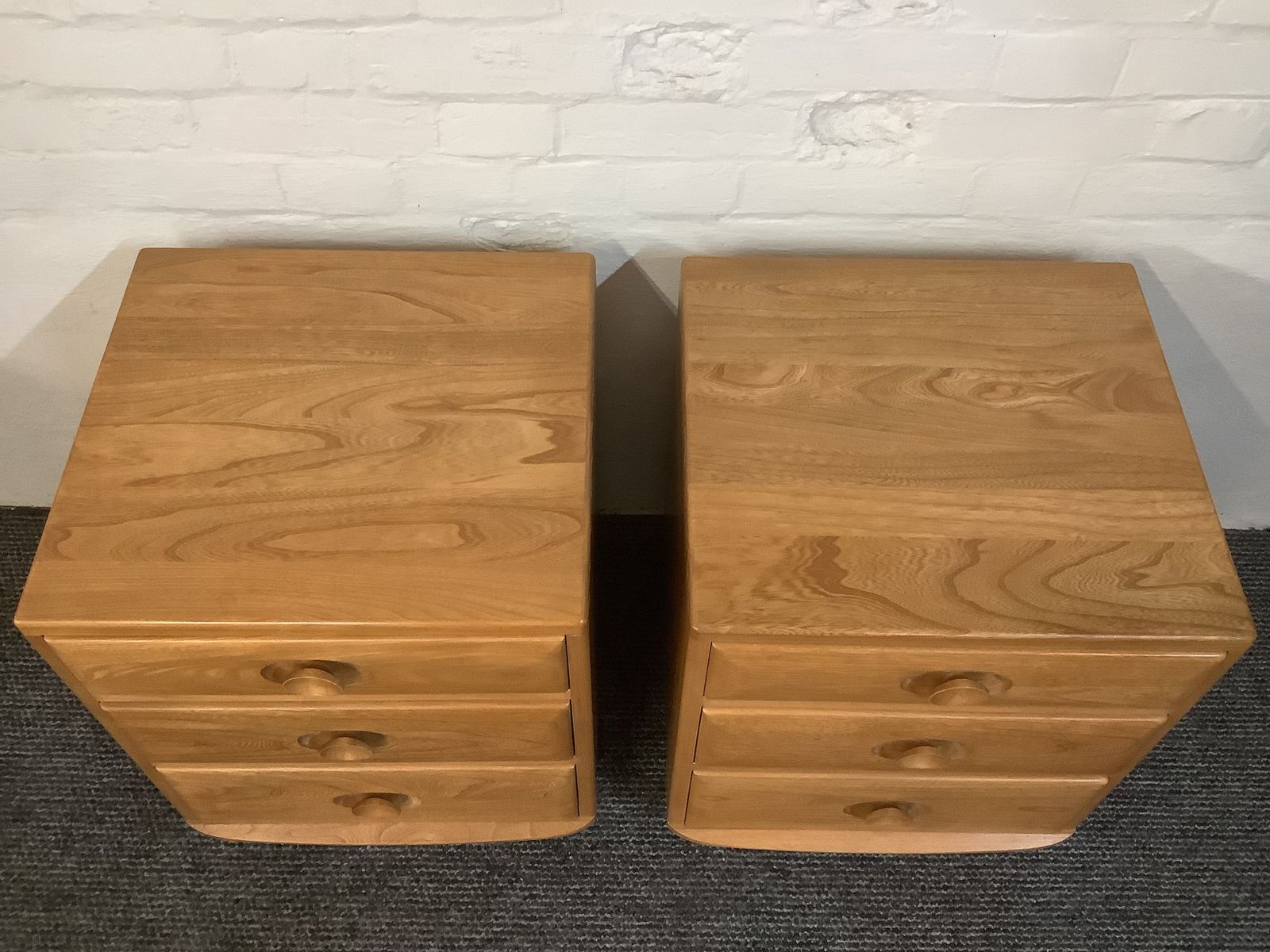 Matching Pair Of Ercol Windsor Bedside Chests. photo for sale