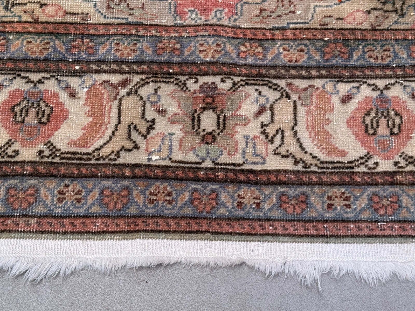 photo furniture Vintage Turkish Oushak Rug 95x150 Cm Shabby Carpet Ushak Region Small 2546