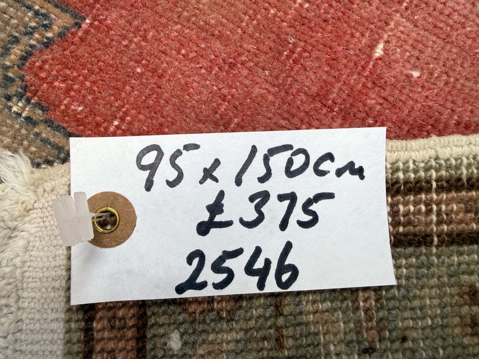 photo buy Vintage Turkish Oushak Rug 95x150 Cm Shabby Carpet Ushak Region Small 2546