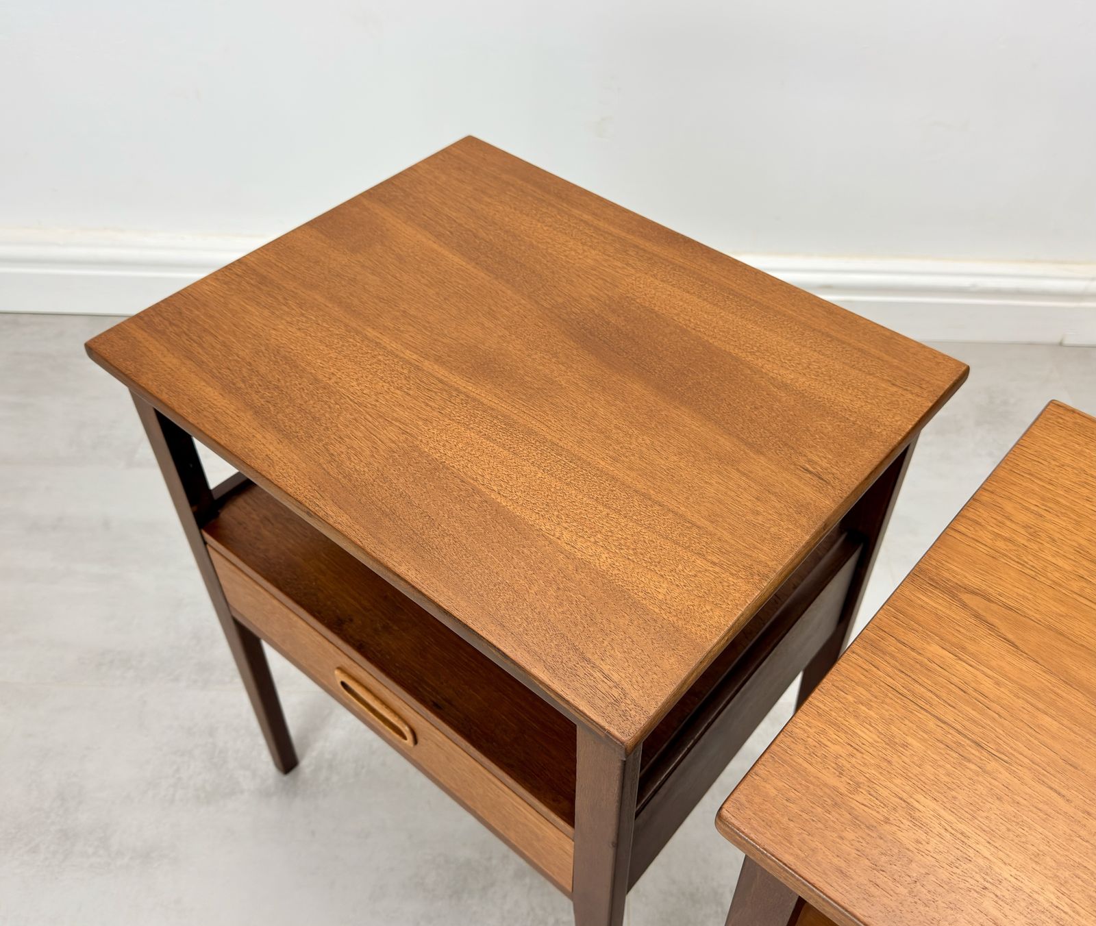 photo for sale Pair Of Teak Bedside Tables Danish Style