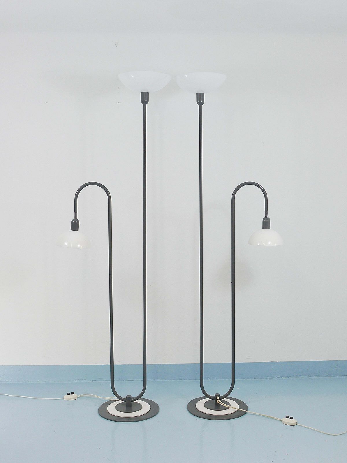 photo furniture 2 Postmodern 1980s Memphis Style Uplighter Floor Lamps, Torchiere, Italy, 1980s