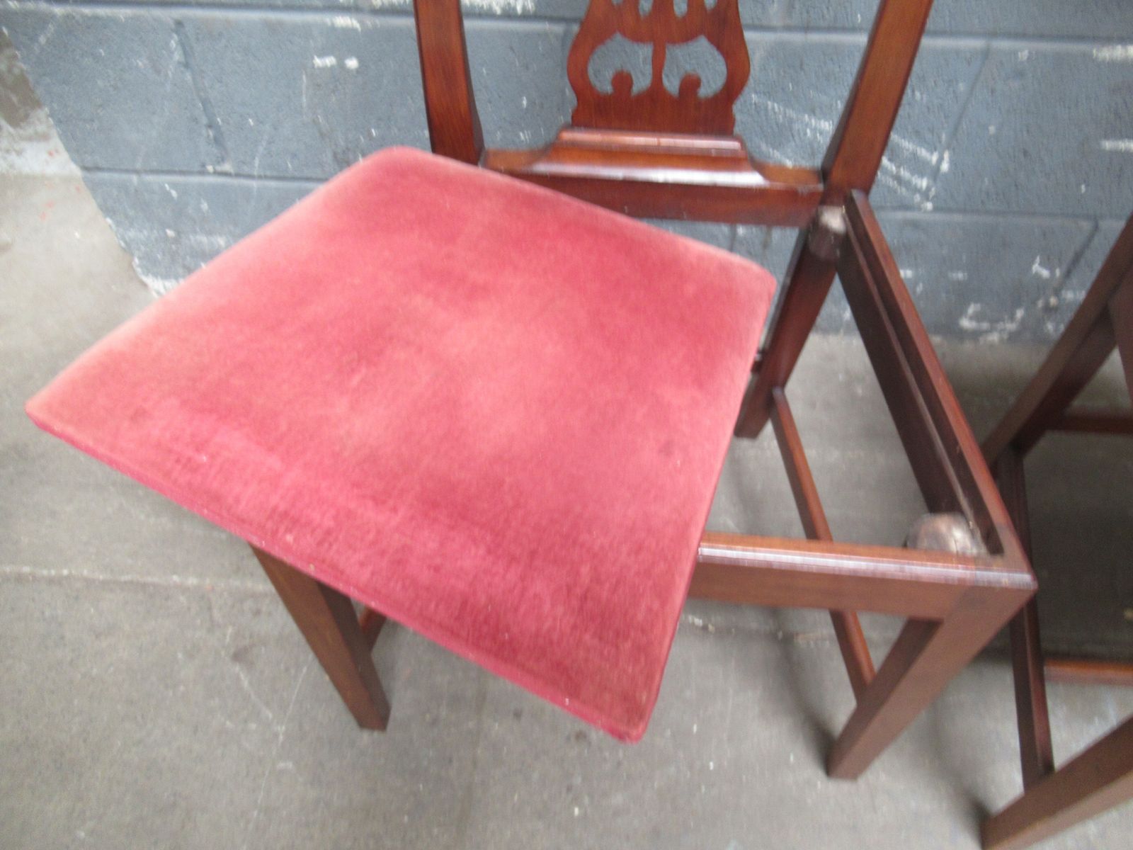 Set Of   Four Edwardian   Period Mahogany Dining Chairs photo vintage