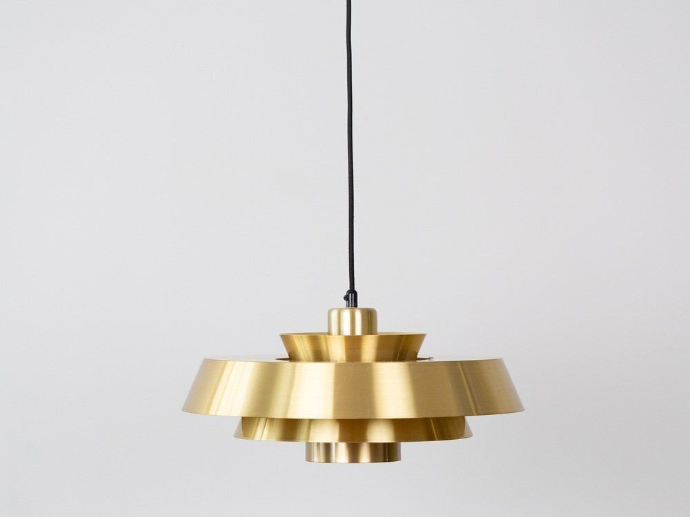 Vintage Deense Nova hanglamp van Jo Hammerborg voor Fog & Mørup, 1963 photo for sale