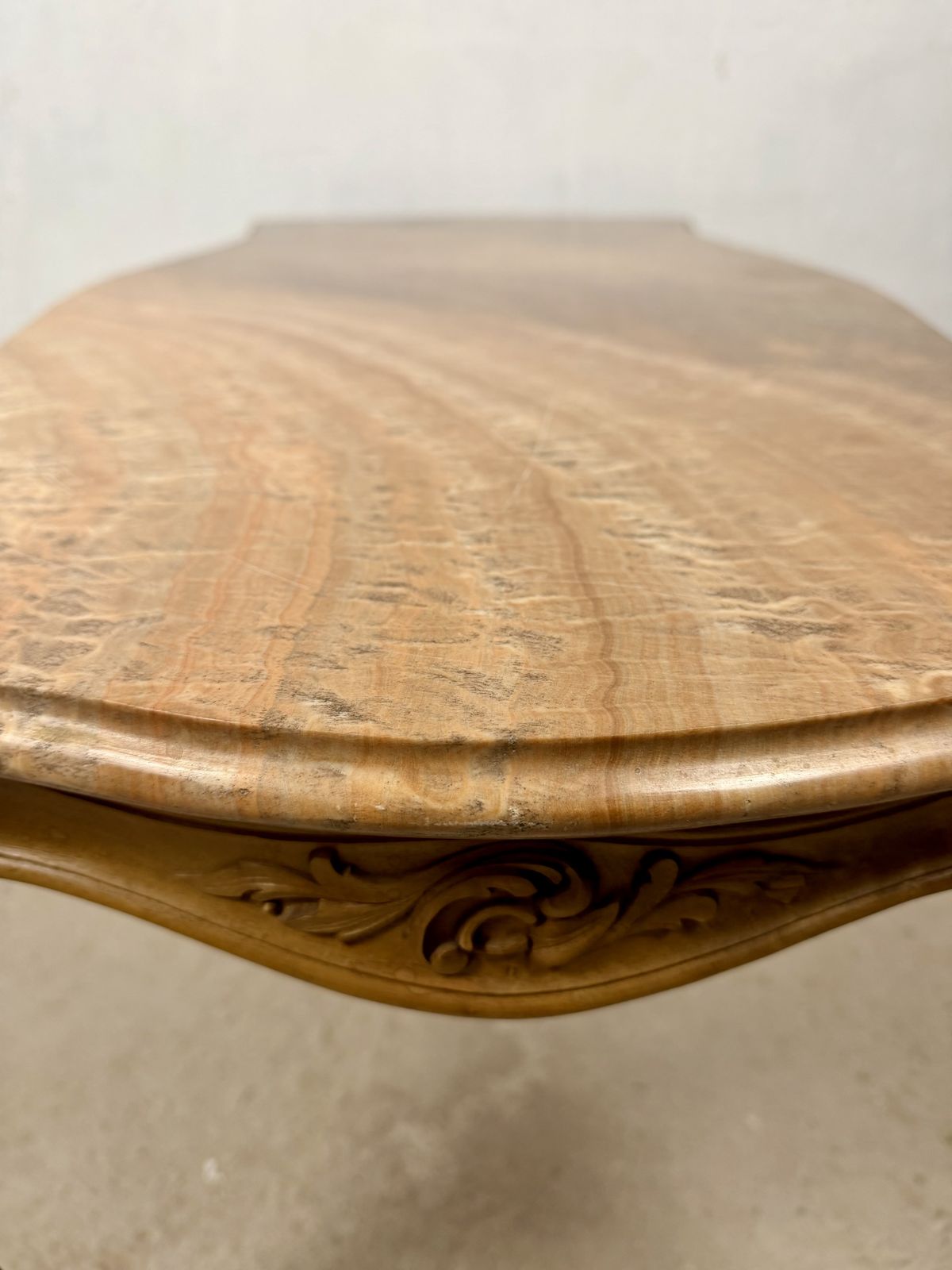 photo vinterior French Louis XV Style Coffee Table With Marble Top, Mid 20th Century