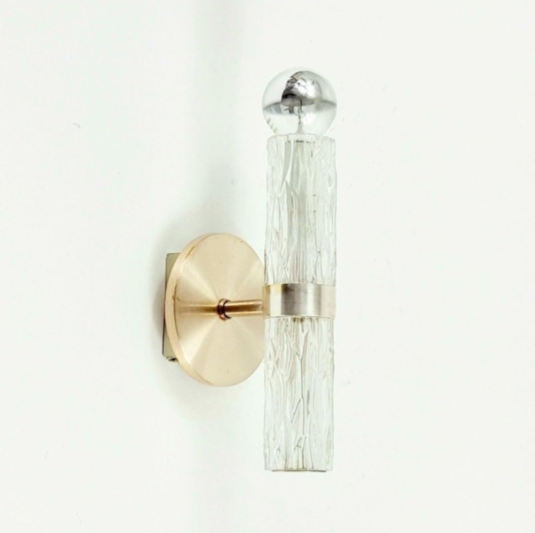 Paar Mid-Century Glazen Wandlampen Van Kaiser Leuchten, Duitsland, jaren 1960 photo furniture