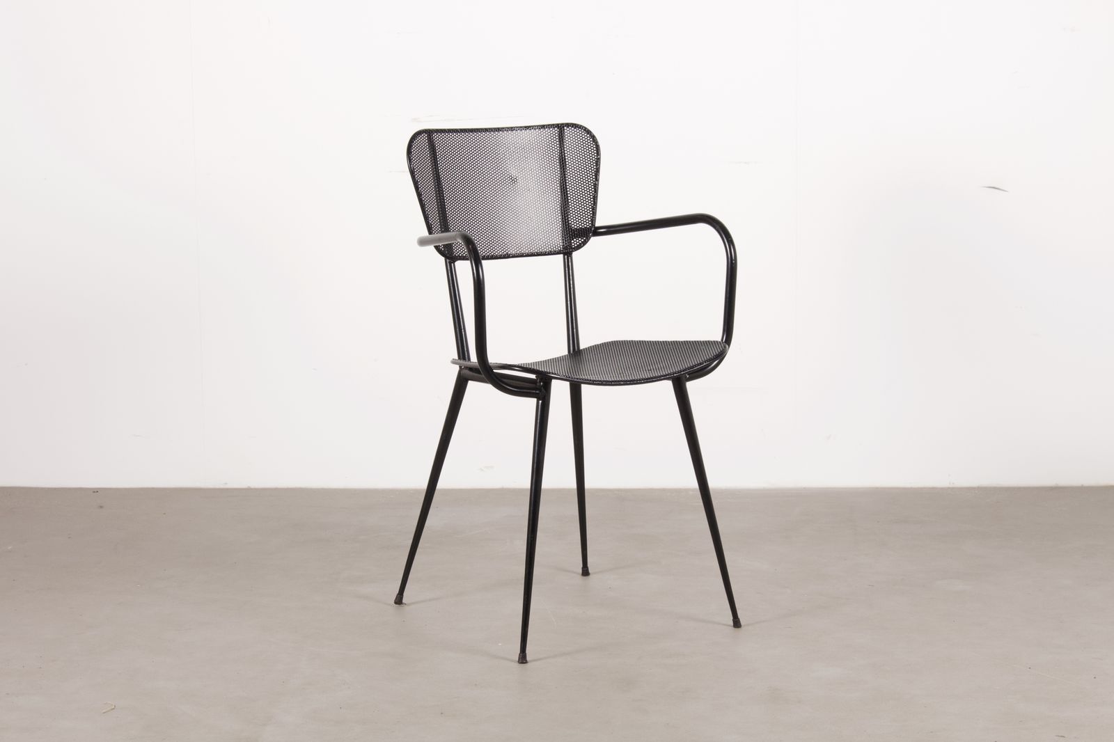 Vintage Postmodern Metalen Gazen Fauteuil, jaren 1980