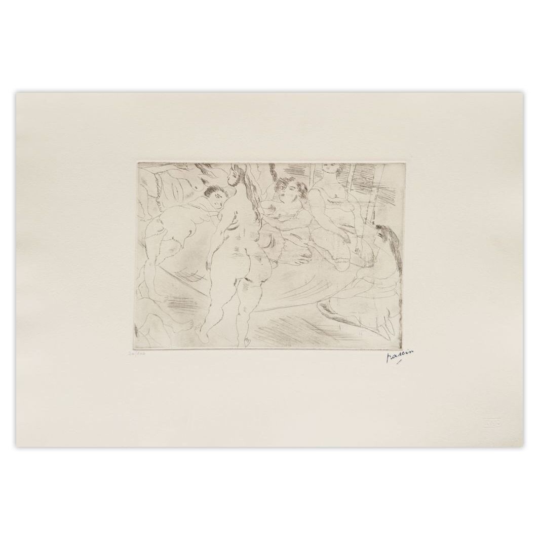 Jules Pascin Etching Les Amies 1980