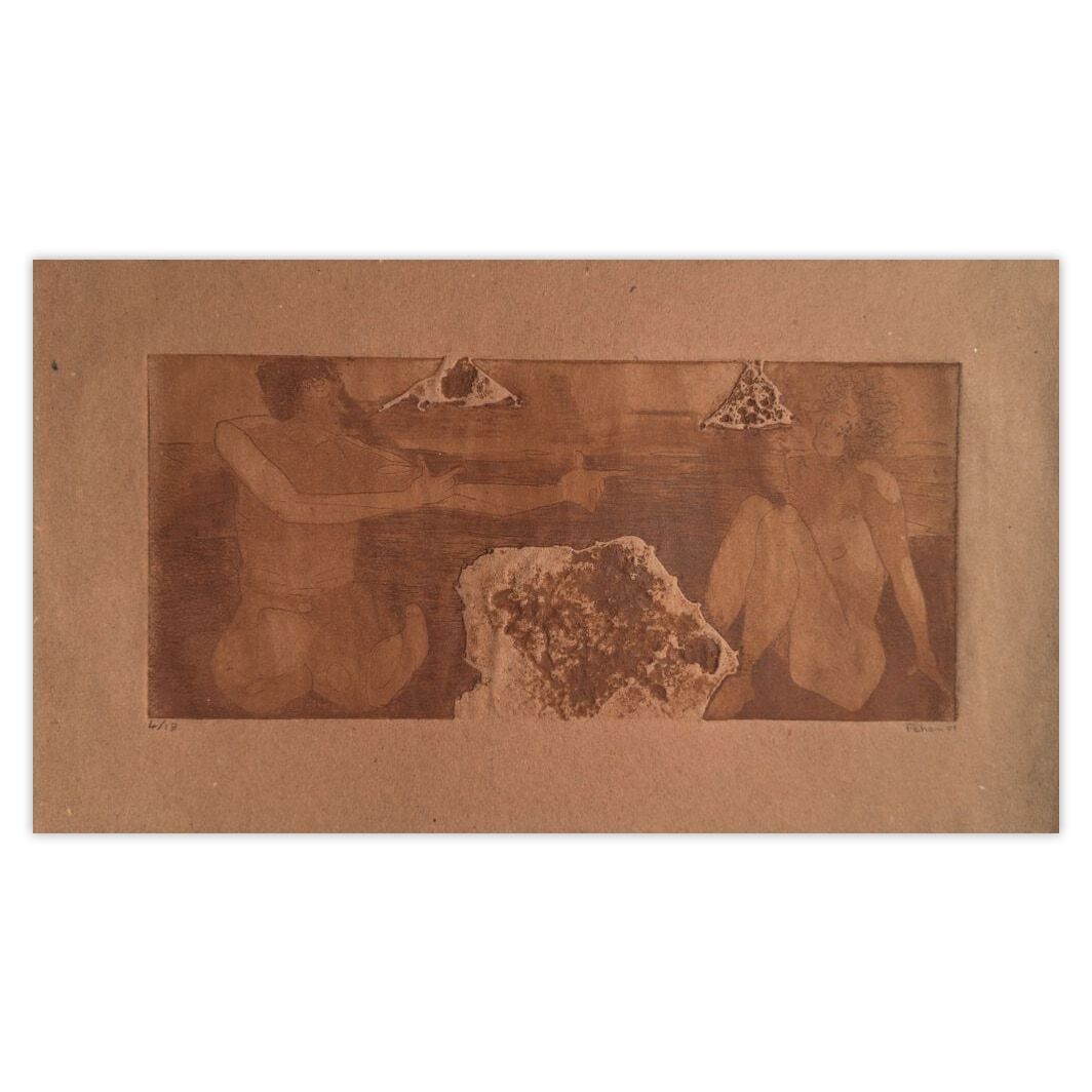 Monique Pehem (Breton Prouté) Gesigneerde Ets Tentation 2001