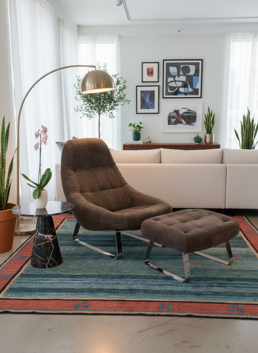 photo buy Earth Chair And Ottoman By Percival Lafer 1970s Brazil