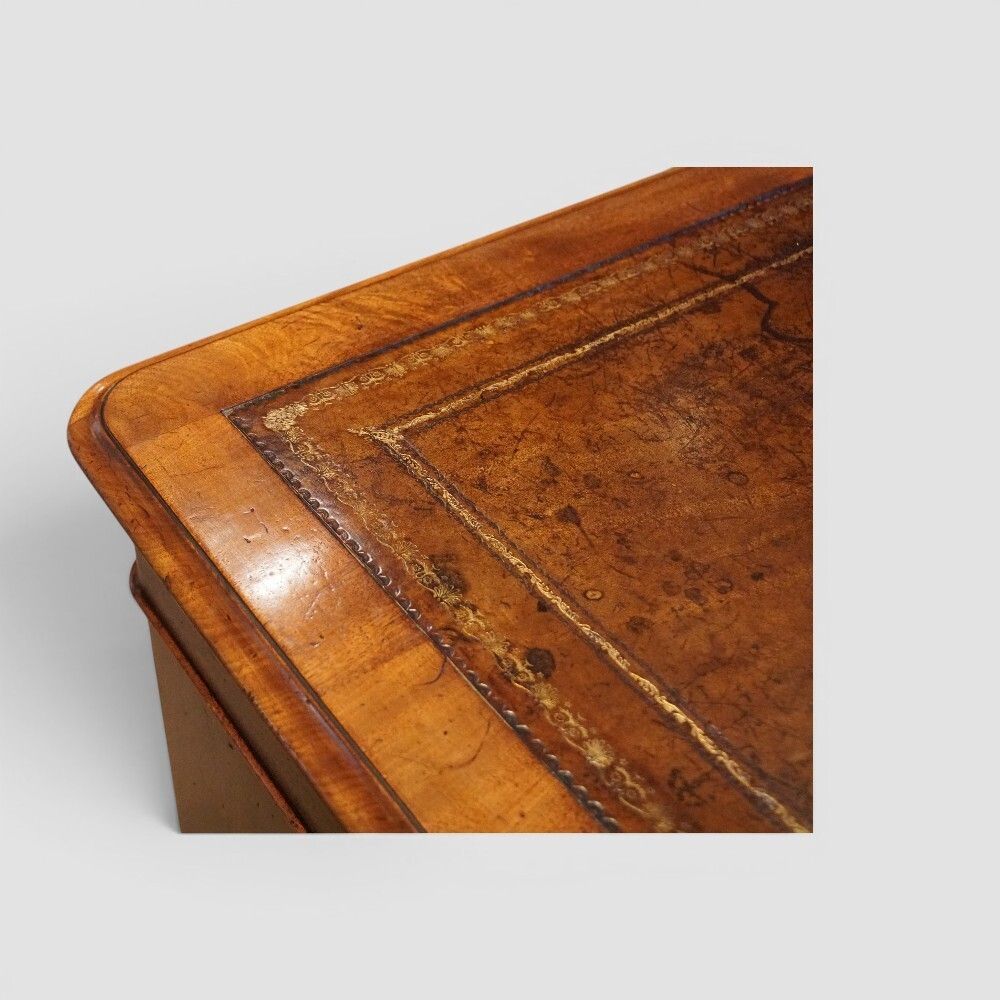 Rare Small Victorian Mahogany Partners Desk With Cupboards & Drawers photo vinterior