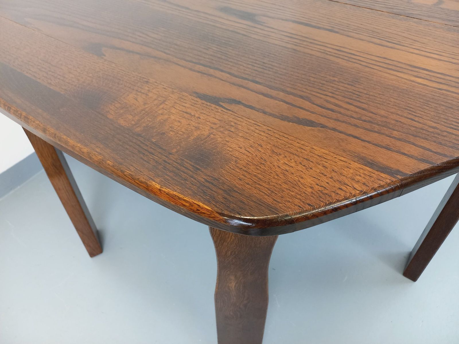 Brutalist Hexagonal Oak Dining Table photo Furniture