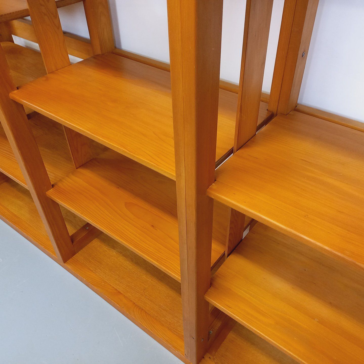 Grote modulaire boekenkast van grenen in 6 secties photo vintage