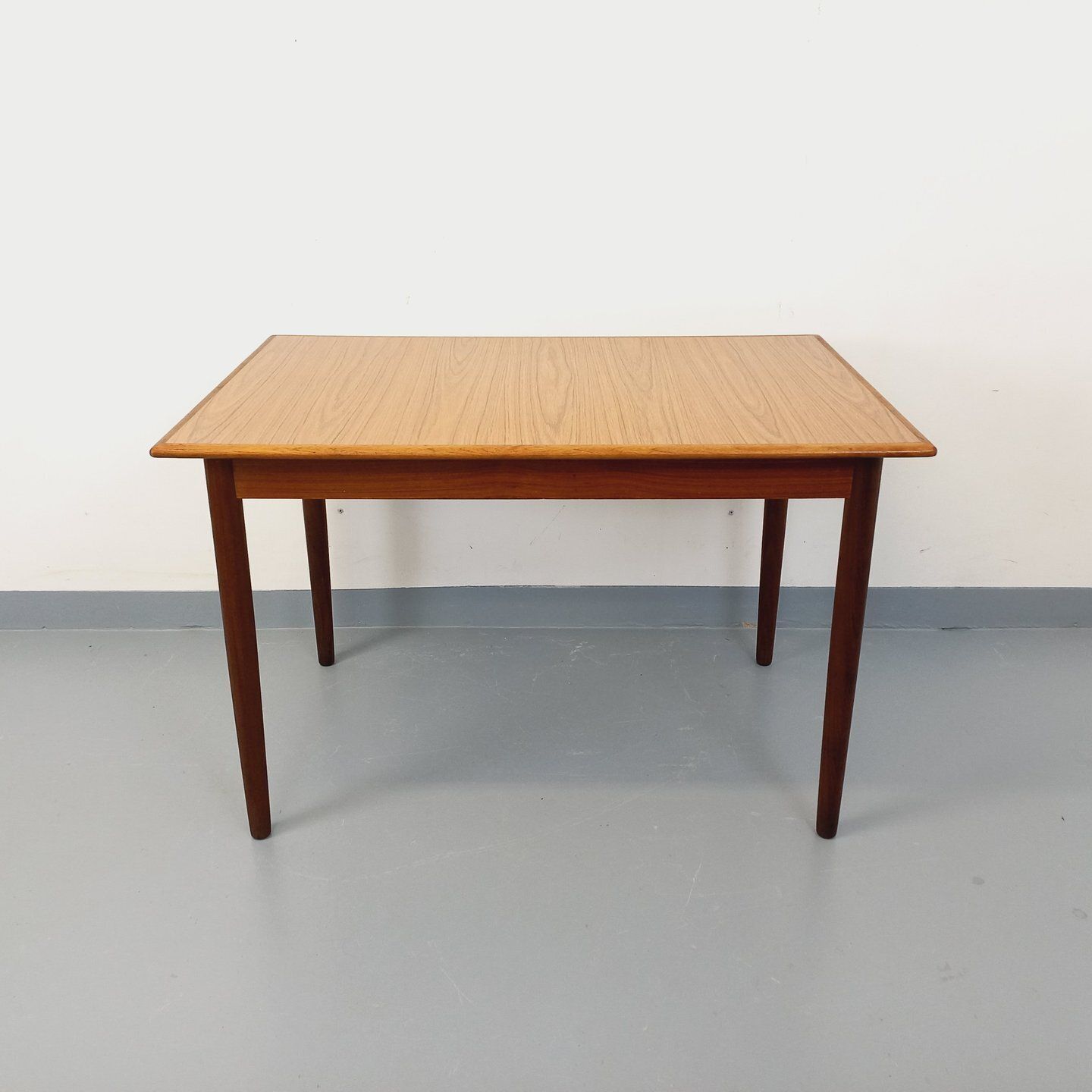 Scandinavian Rectangular Dining Table In Teak And Melamine