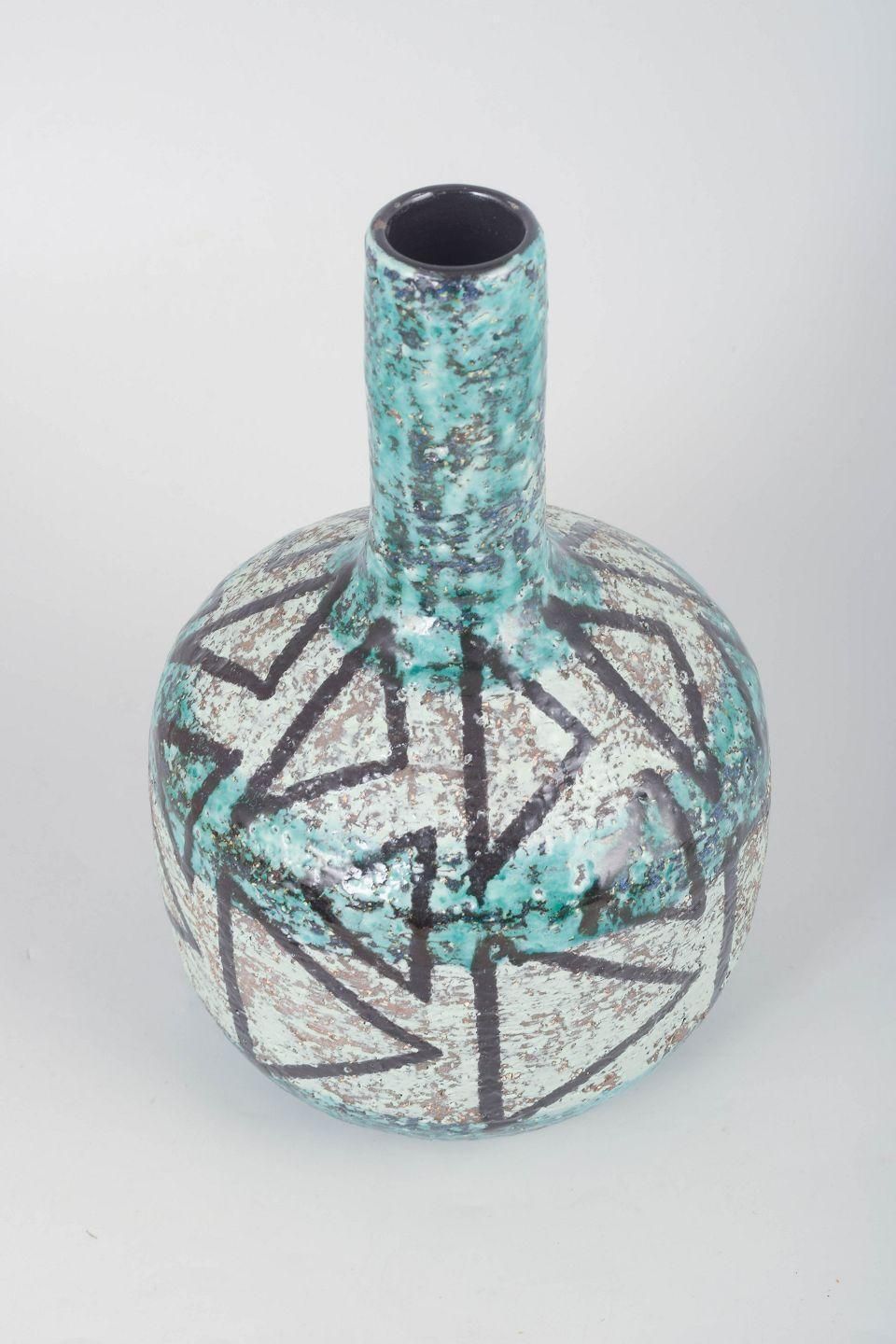 Ingrid Atterberg For Upsala Ekeby. Ceramic Vase With Abstract Pattern, 1960s photo furniture