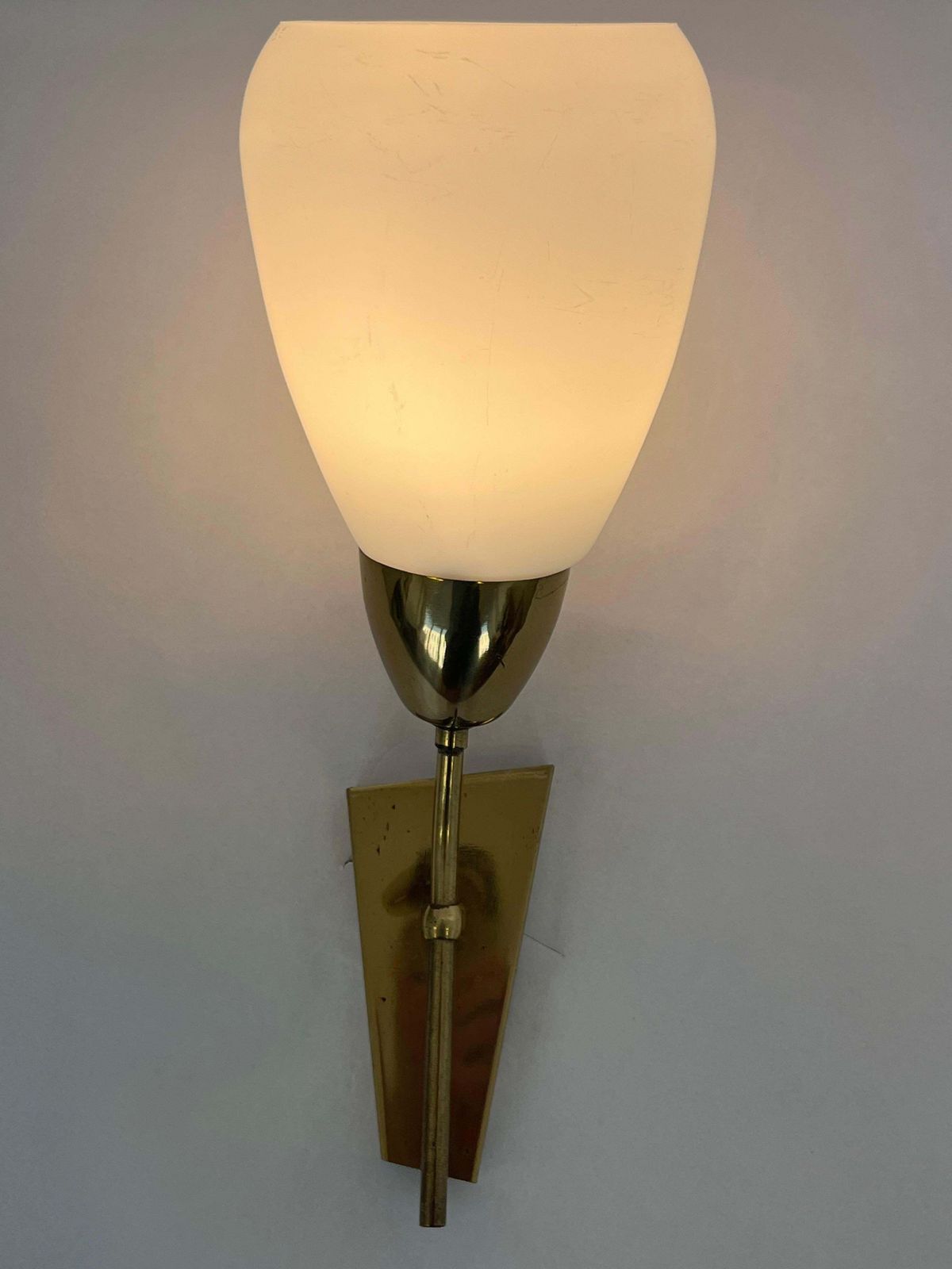 Mid Century Brass And Glass Wall Light/Lamp By Kamenicky Senov   Around 1970s photo furniture