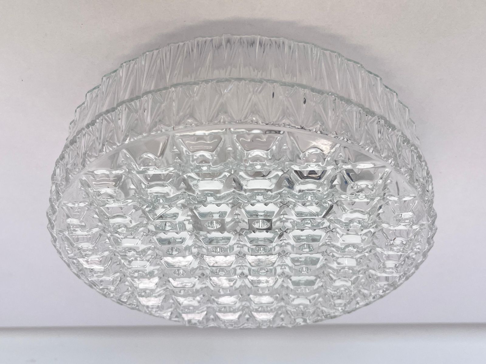 Design Midcentury Wall Or Ceiling Lamp, Flushmount, 1970s   4 Pieces Available photo vinterior