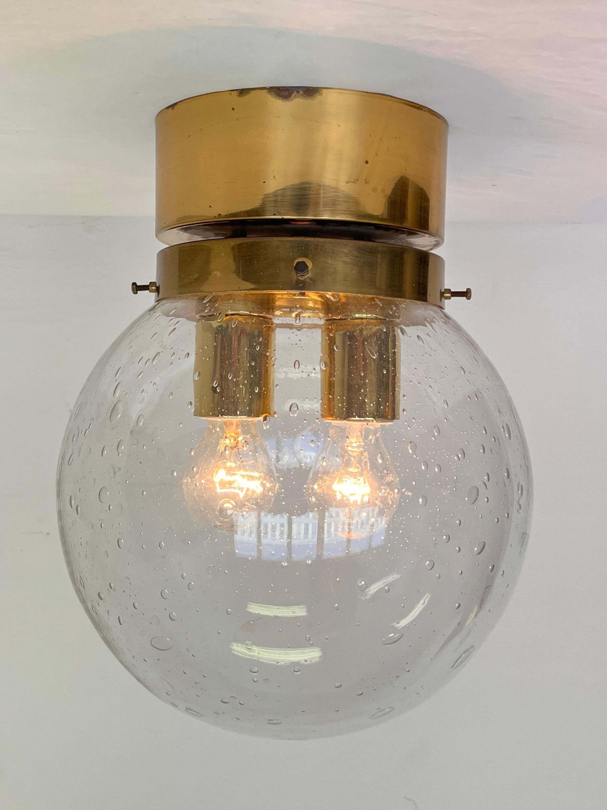 XXL Glazen Plafondlamp met Messing, Opbouwmontage van Kamenicky Senov – 10 stuks photo furniture