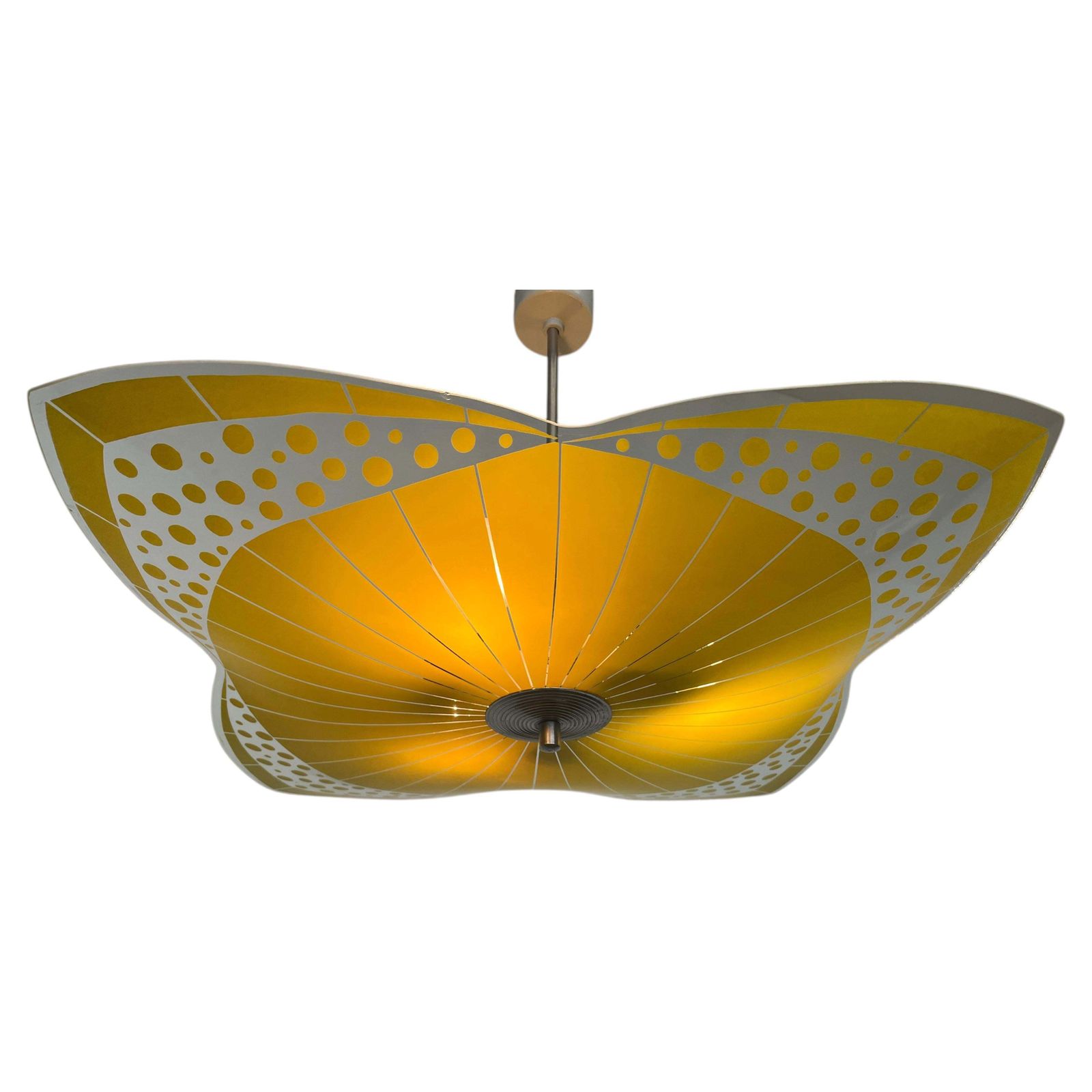 Mid-Century Design Glazen Hanglamp van Napako, Tsjecho-Slowakije, jaren 1970.