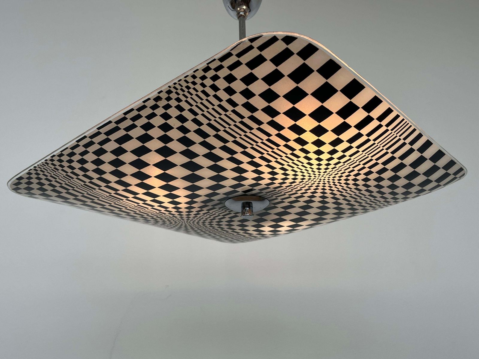 Mid Century Design Glass Pendant By Napako, Czechoslovakia, 1970s. photo 602.0