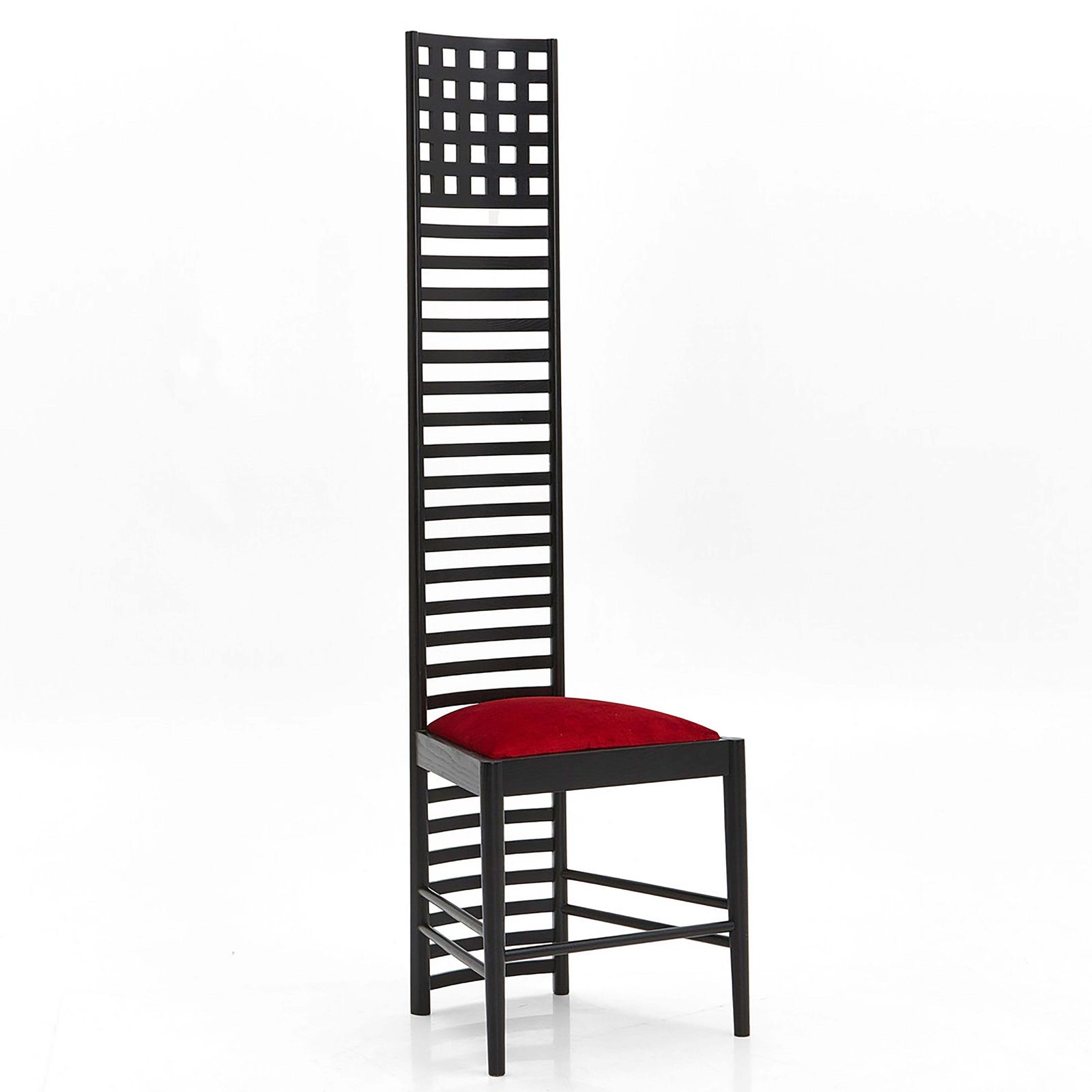 Charles Rennie Mackintosh Ash & Red Velvet Hill House Chair photo furniture